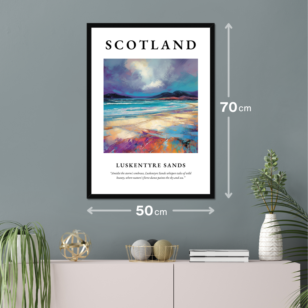 Poster of Luskentyre Sands hanging on a wall