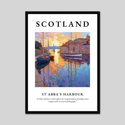 Poster of St Abba's Harbour, Scotland.