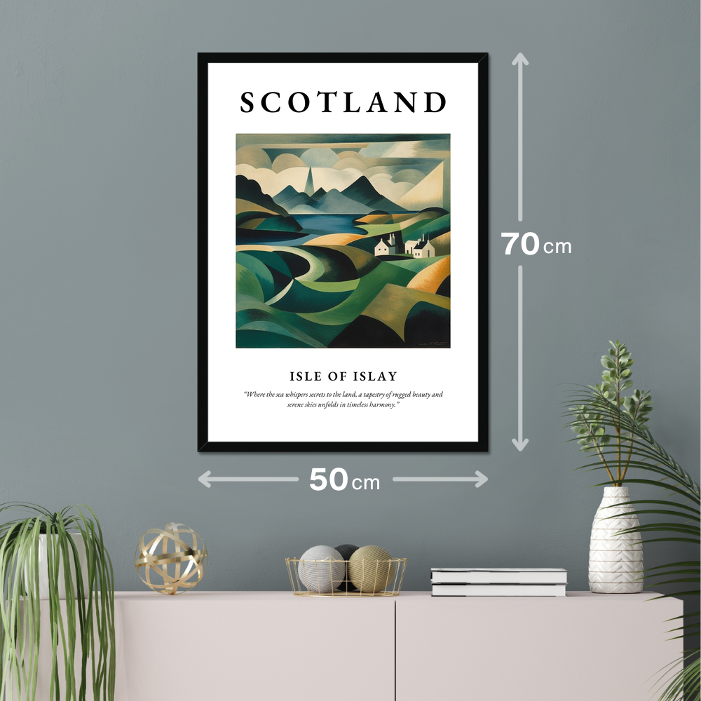 Poster of Isle of Islay hanging on a wall