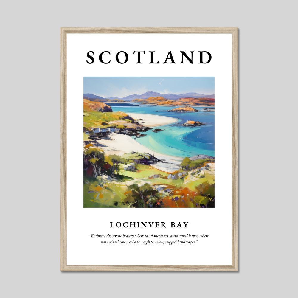 Poster in a natural frame with the word Scotland