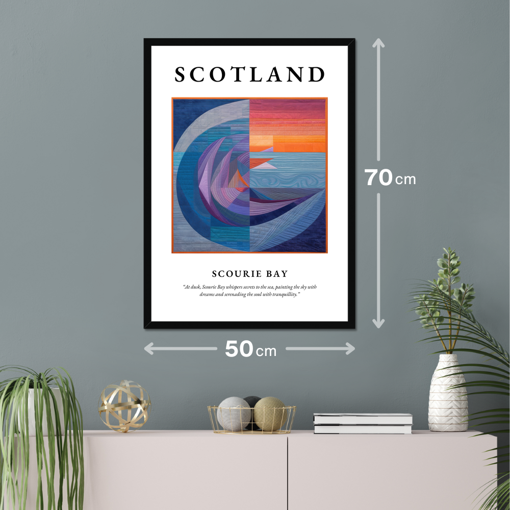 Poster of Scourie Bay hanging on a wall