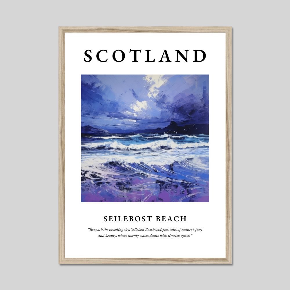 Poster in a natural frame with the word Scotland