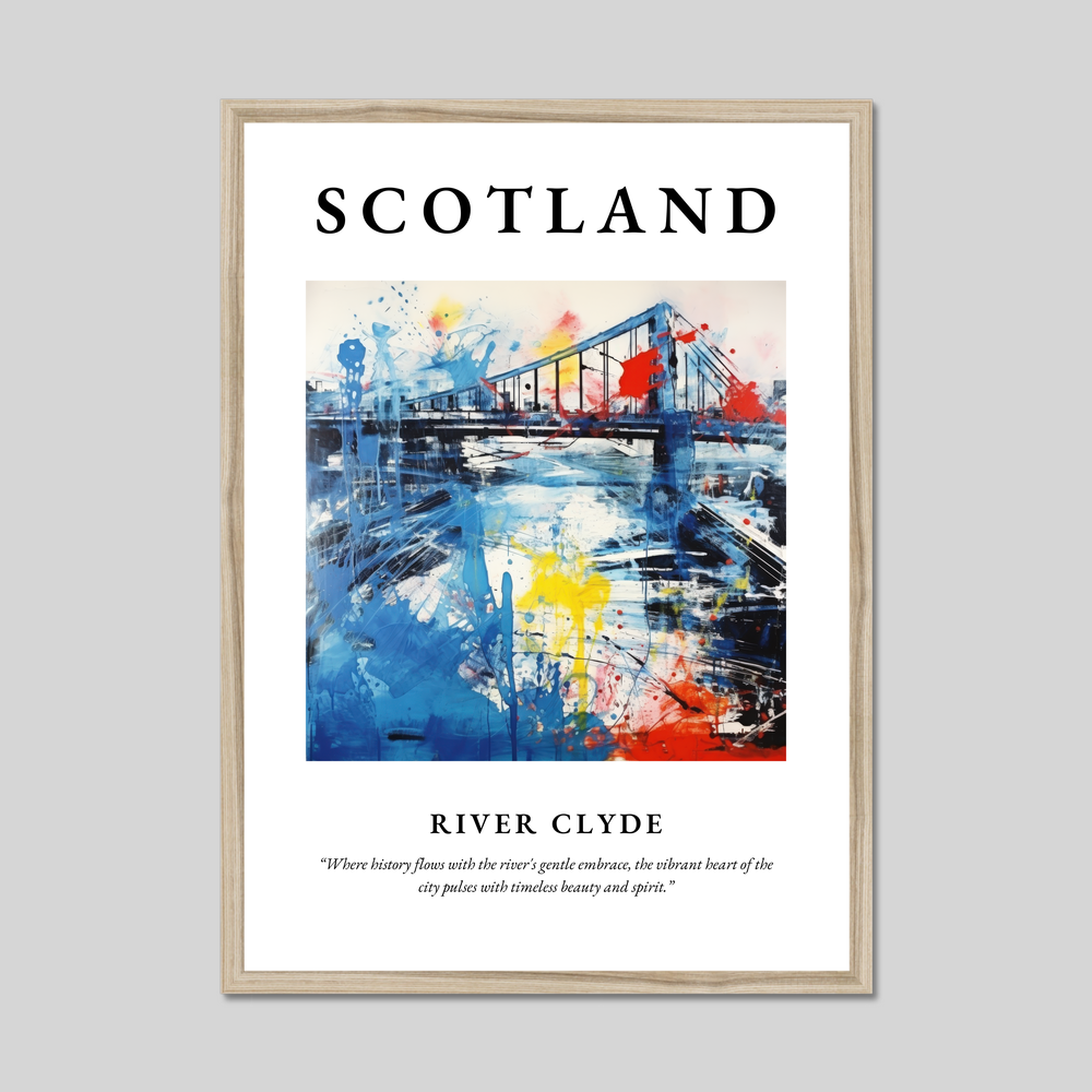 Poster in a natural frame with the word Scotland