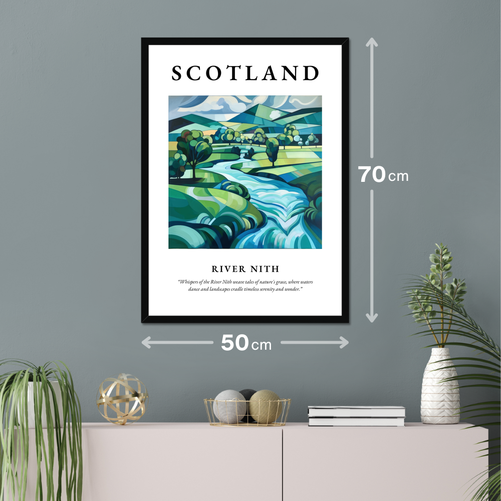 Poster of River Nith hanging on a wall