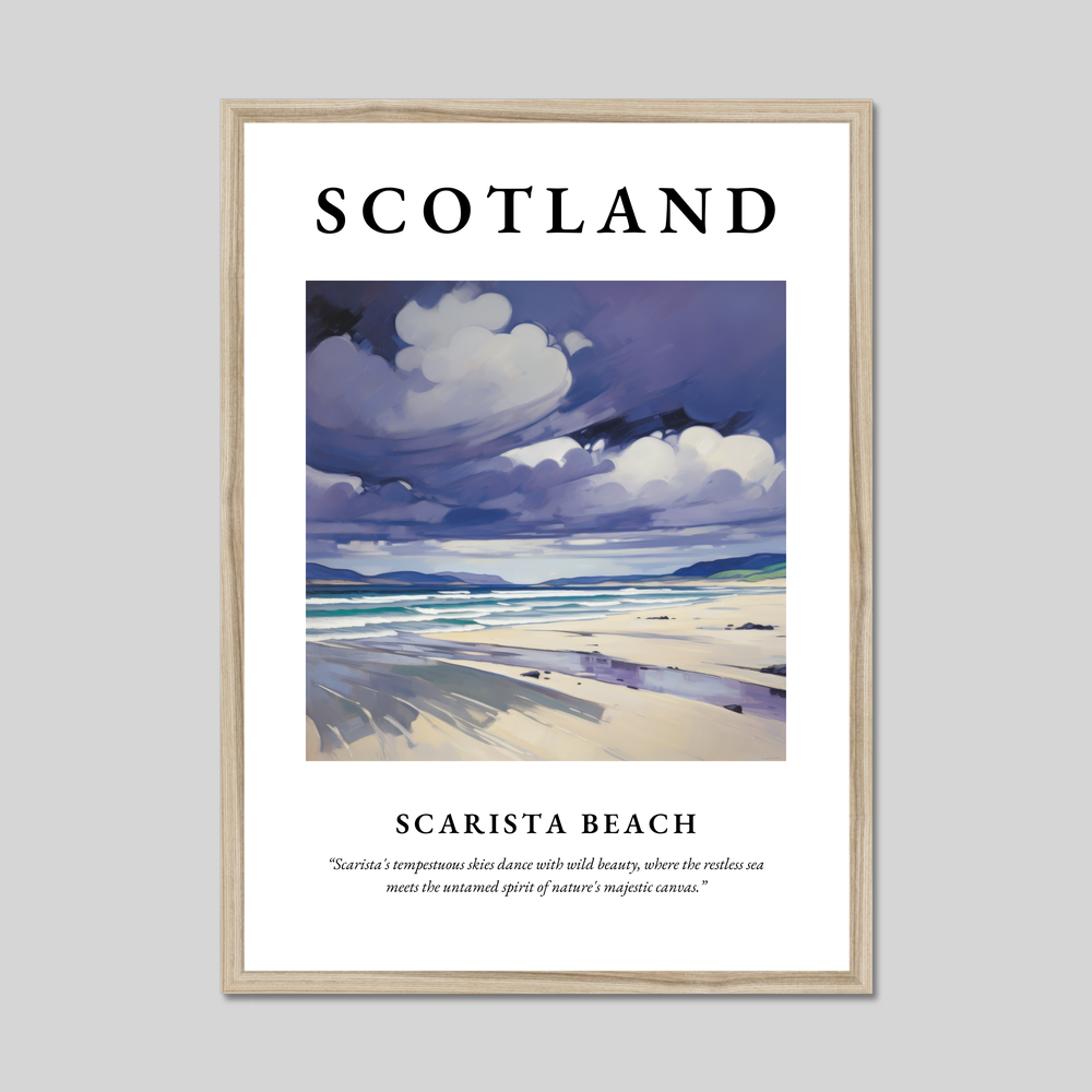 Poster in a natural frame with the word Scotland