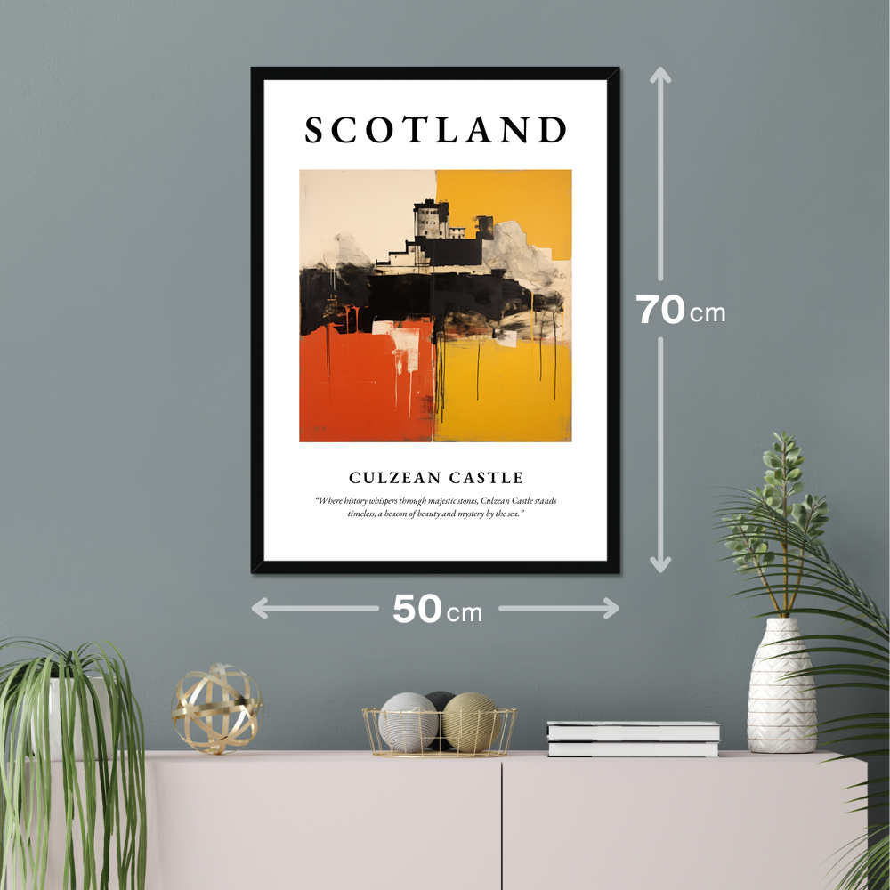 Poster of Culzean Castle hanging on a wall