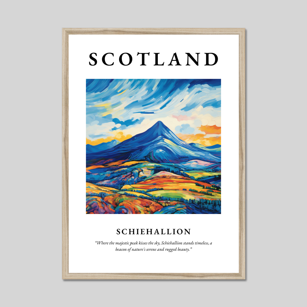 Poster in a natural frame with the word Scotland