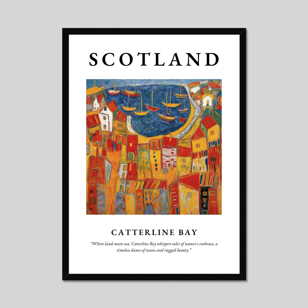 Poster of Catterline Bay, Scotland.