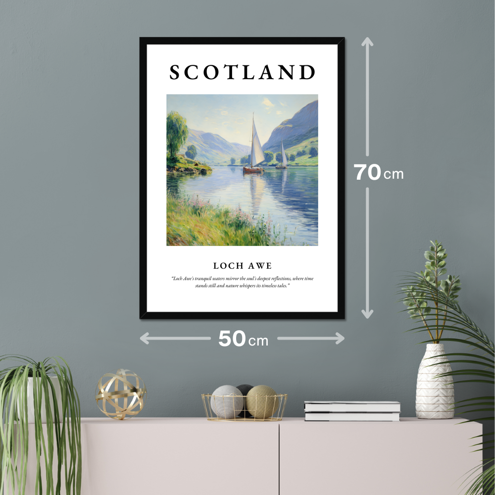 Poster of Loch Awe hanging on a wall