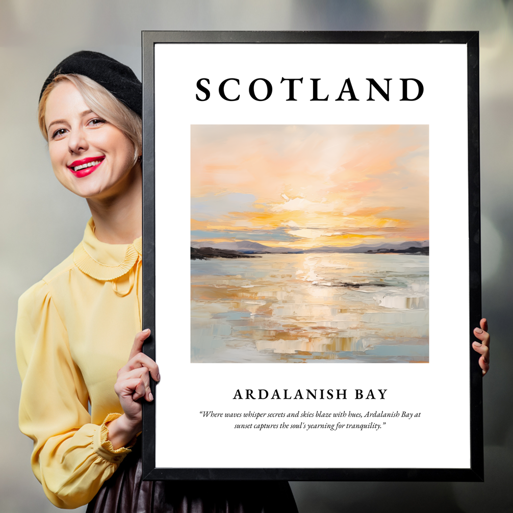 Person holding a poster of Ardalanish Bay