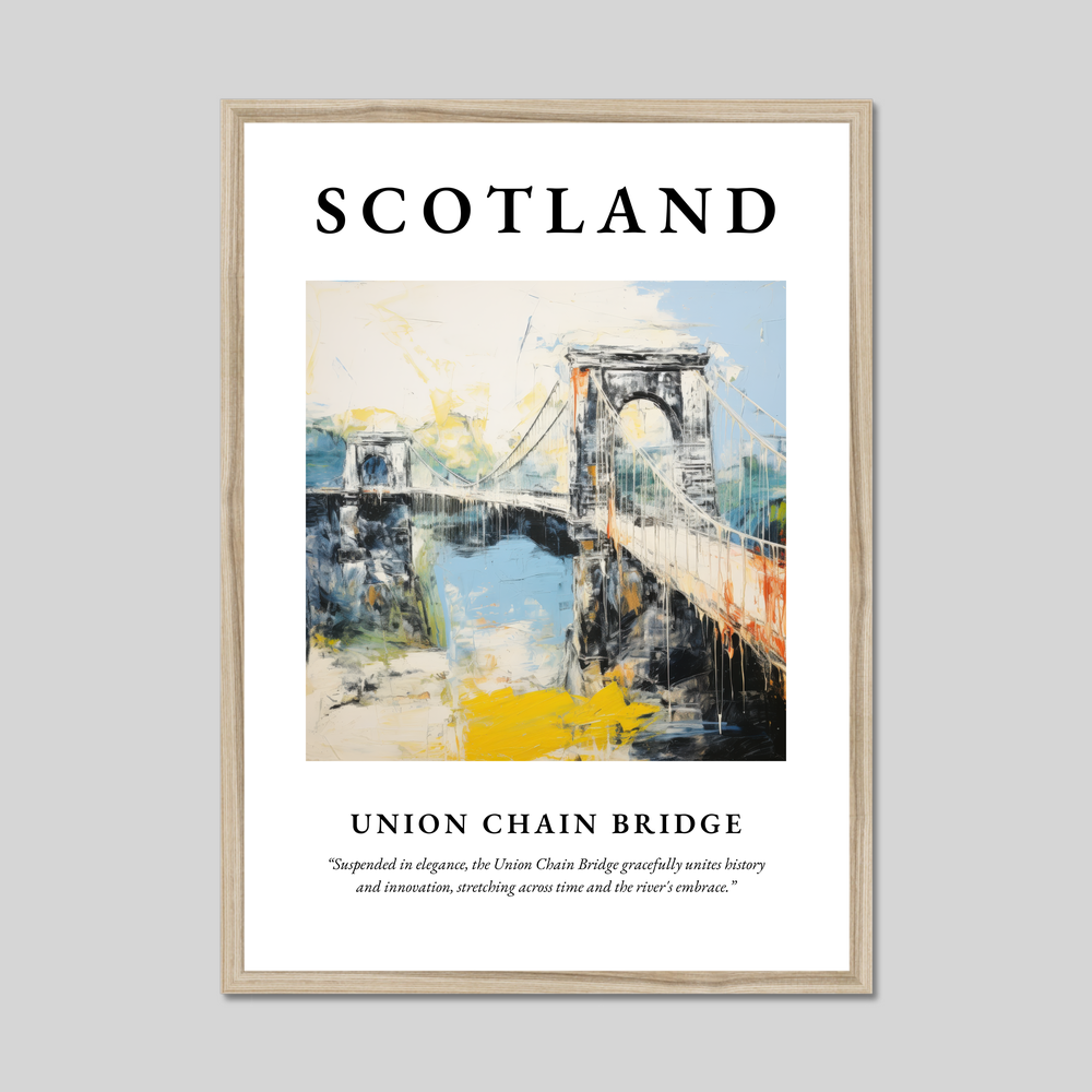 Poster in a natural frame with the word Scotland