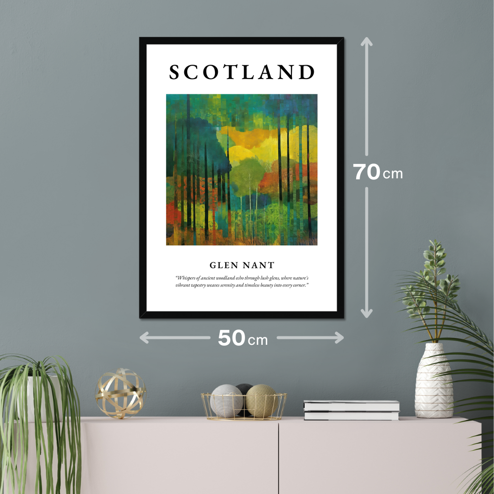 Poster of Glen Nant hanging on a wall