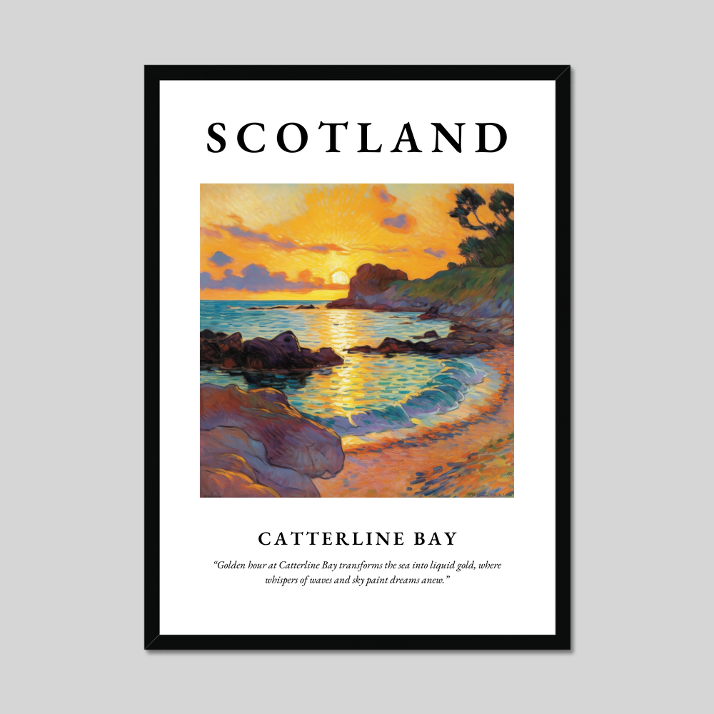 Poster of Catterline Bay, Scotland.