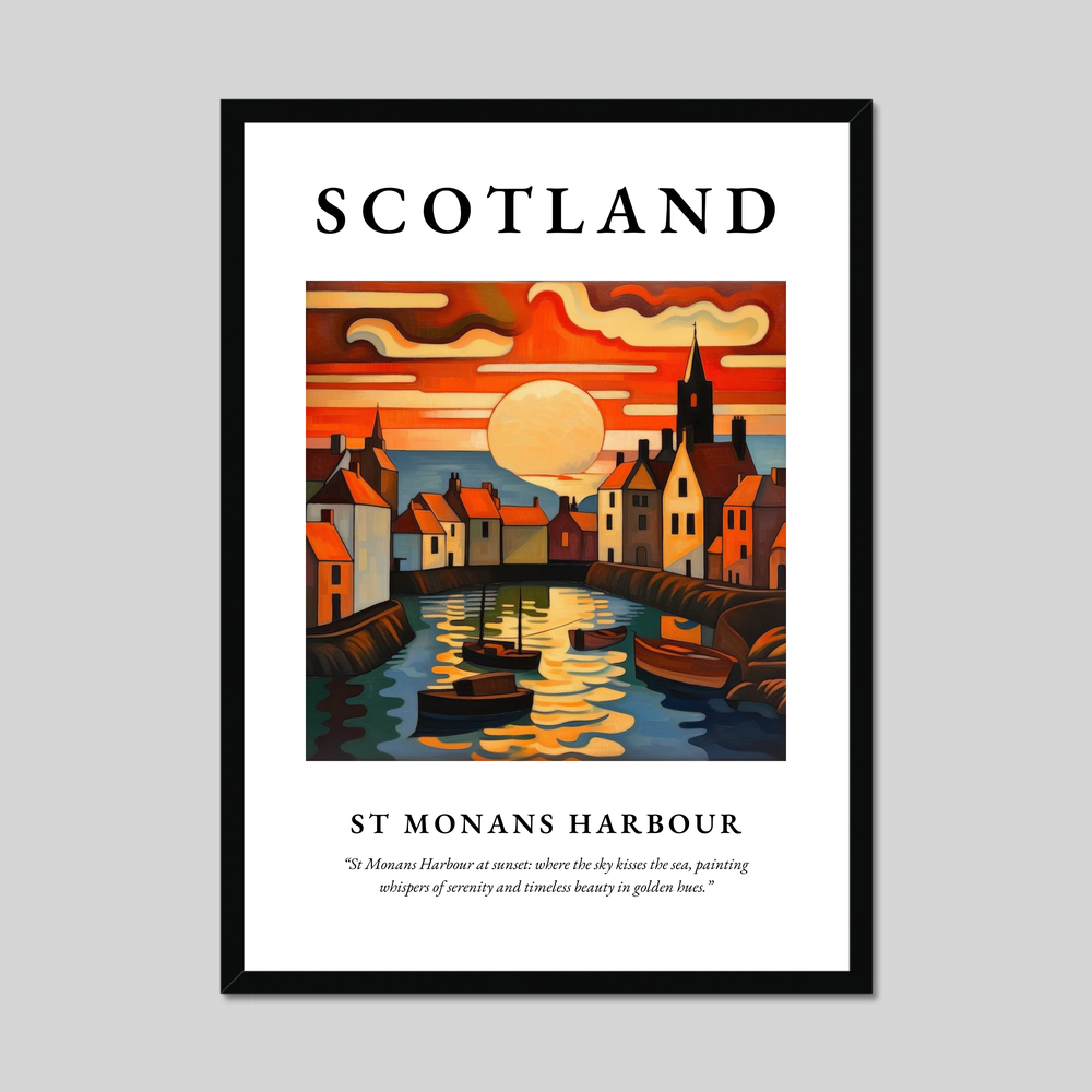 Poster of St Monans Harbour, Scotland.