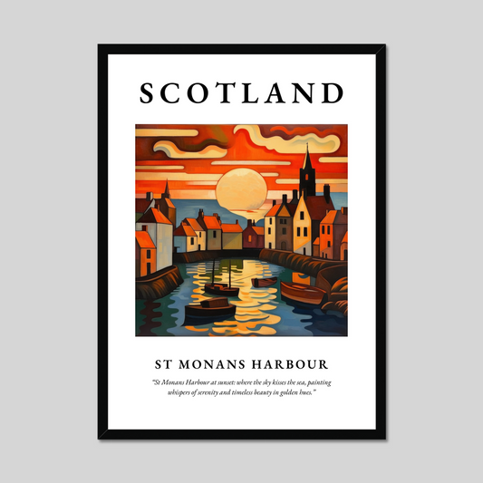 Poster of St Monans Harbour, Scotland.