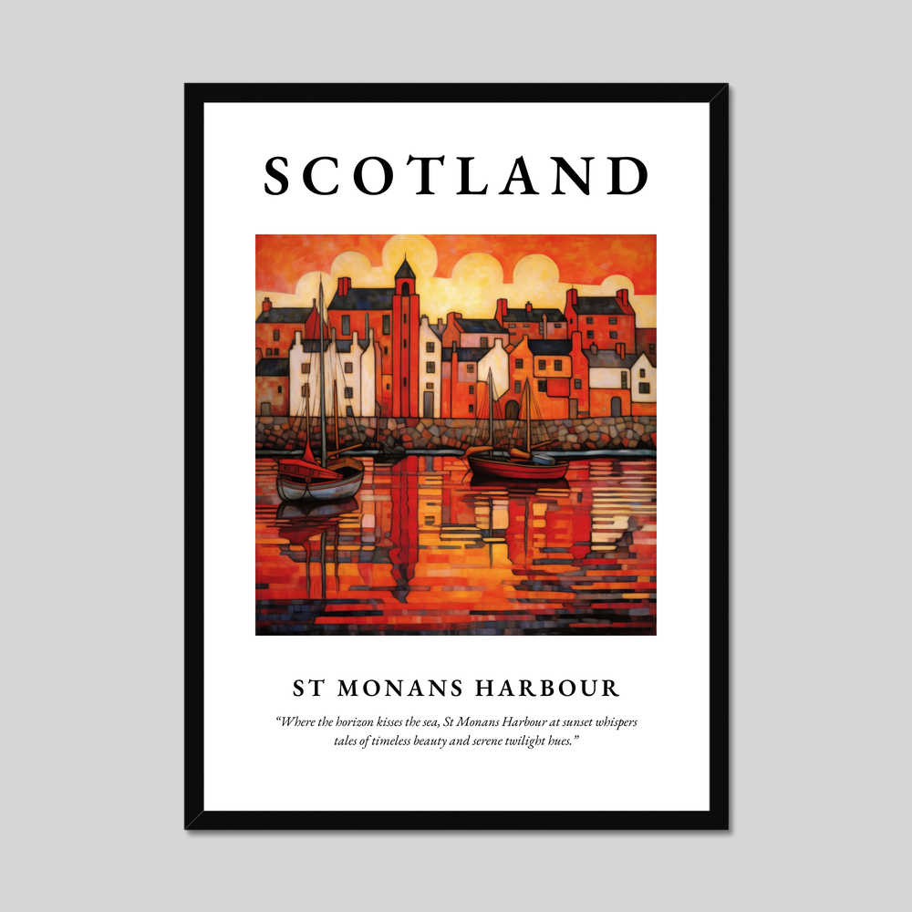 Poster of St Monans Harbour, Scotland.