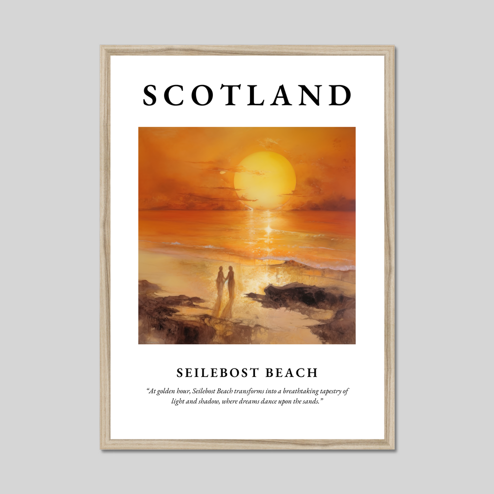 Poster in a natural frame with the word Scotland