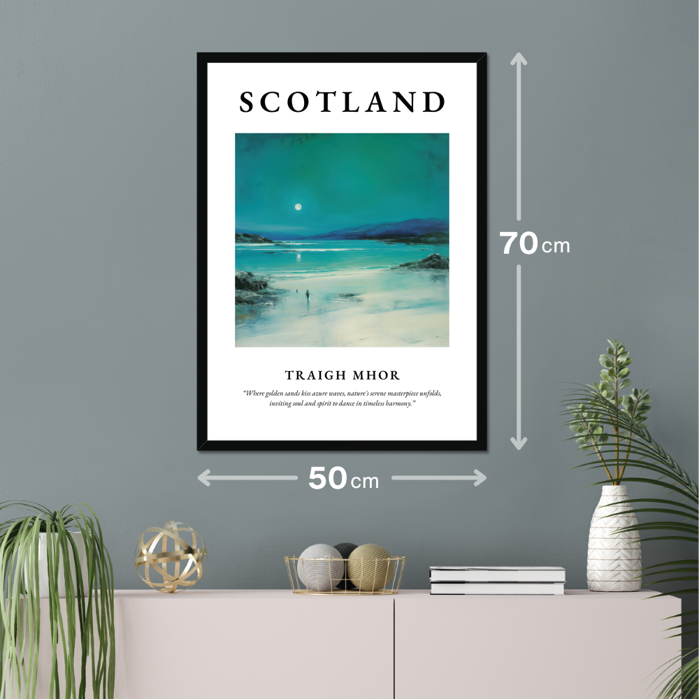 Poster of Traigh Mhor hanging on a wall