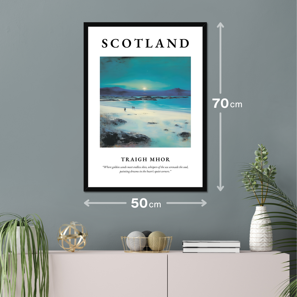 Poster of Traigh Mhor hanging on a wall