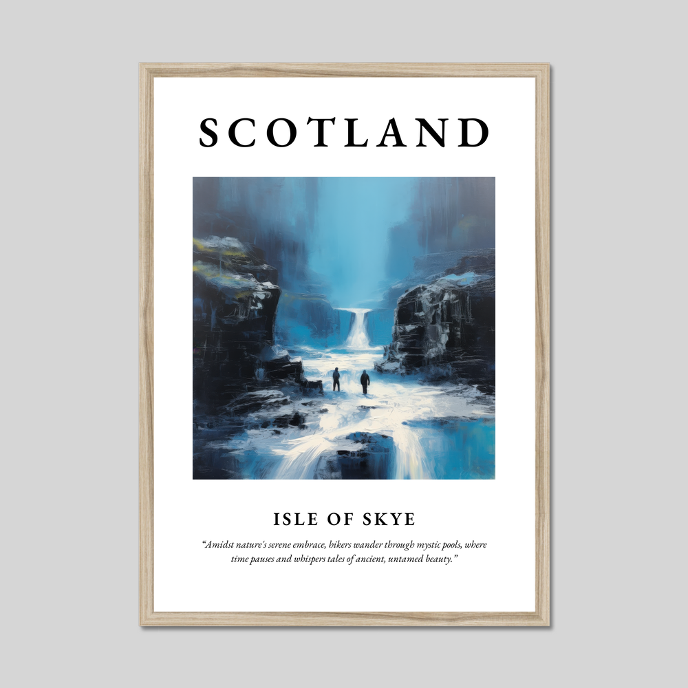 Poster in a natural frame with the word Scotland