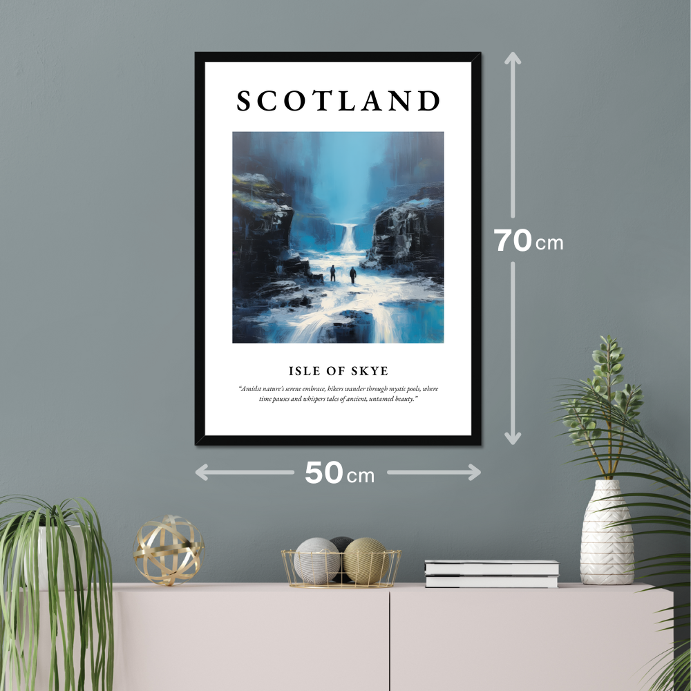 Poster of Isle of Skye hanging on a wall