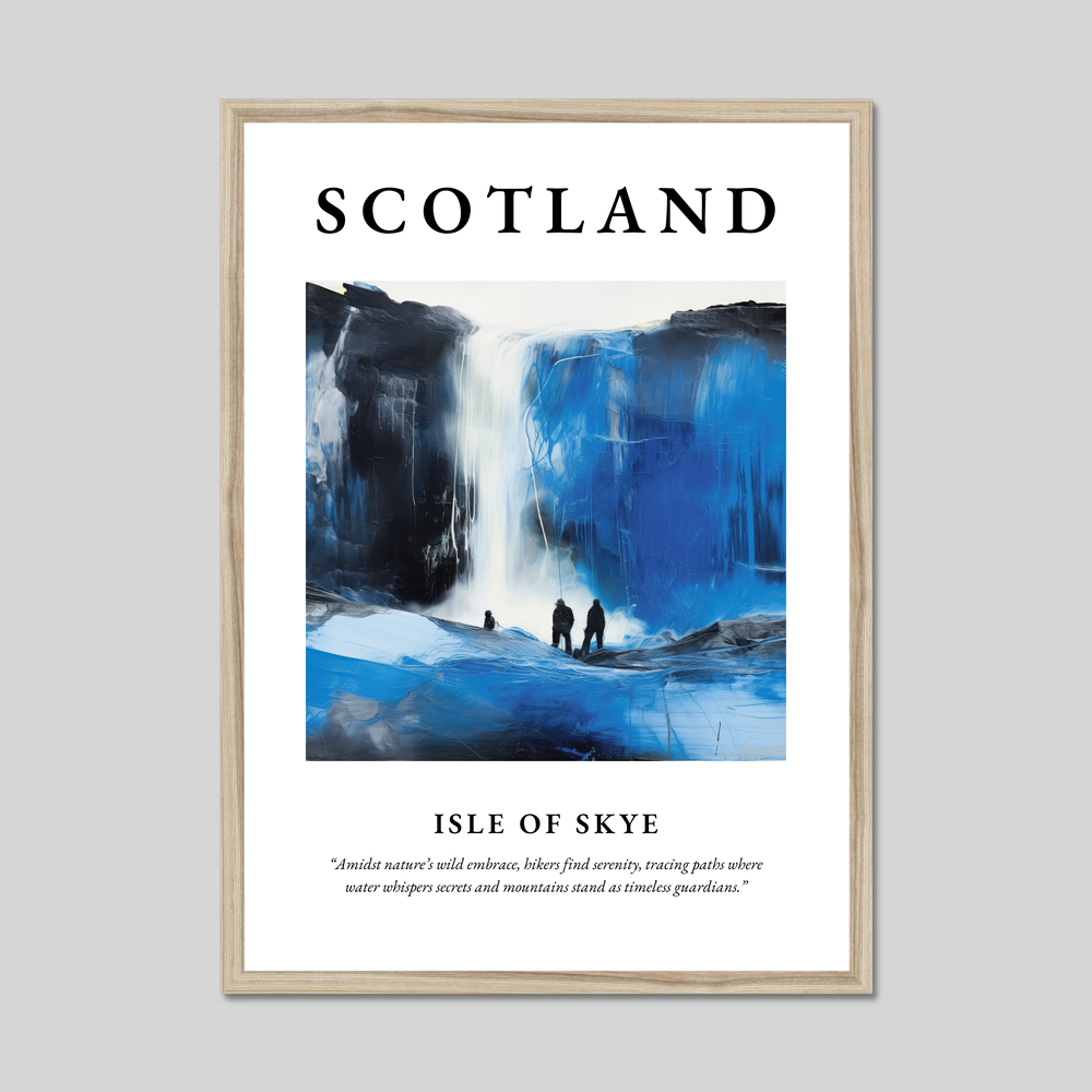 Poster in a natural frame with the word Scotland