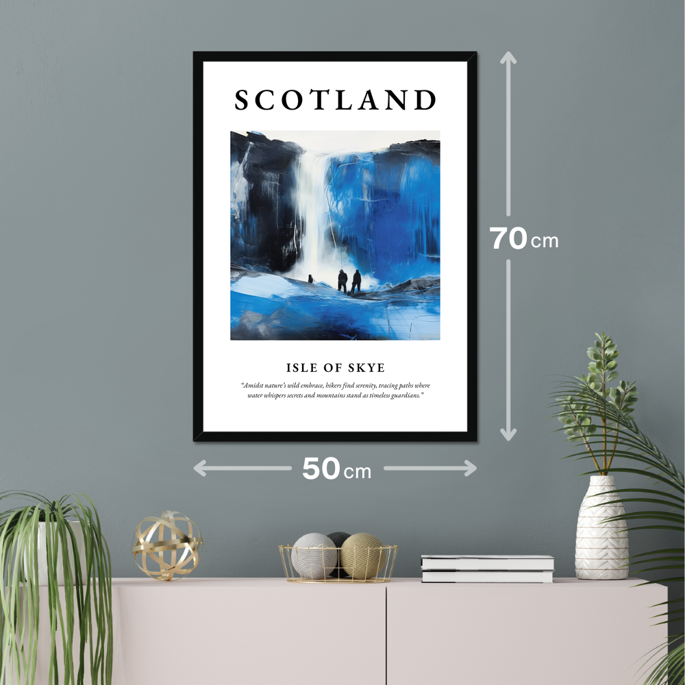 Poster of Isle of Skye hanging on a wall