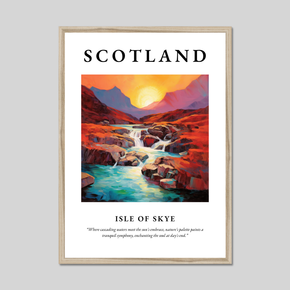 Poster in a natural frame with the word Scotland