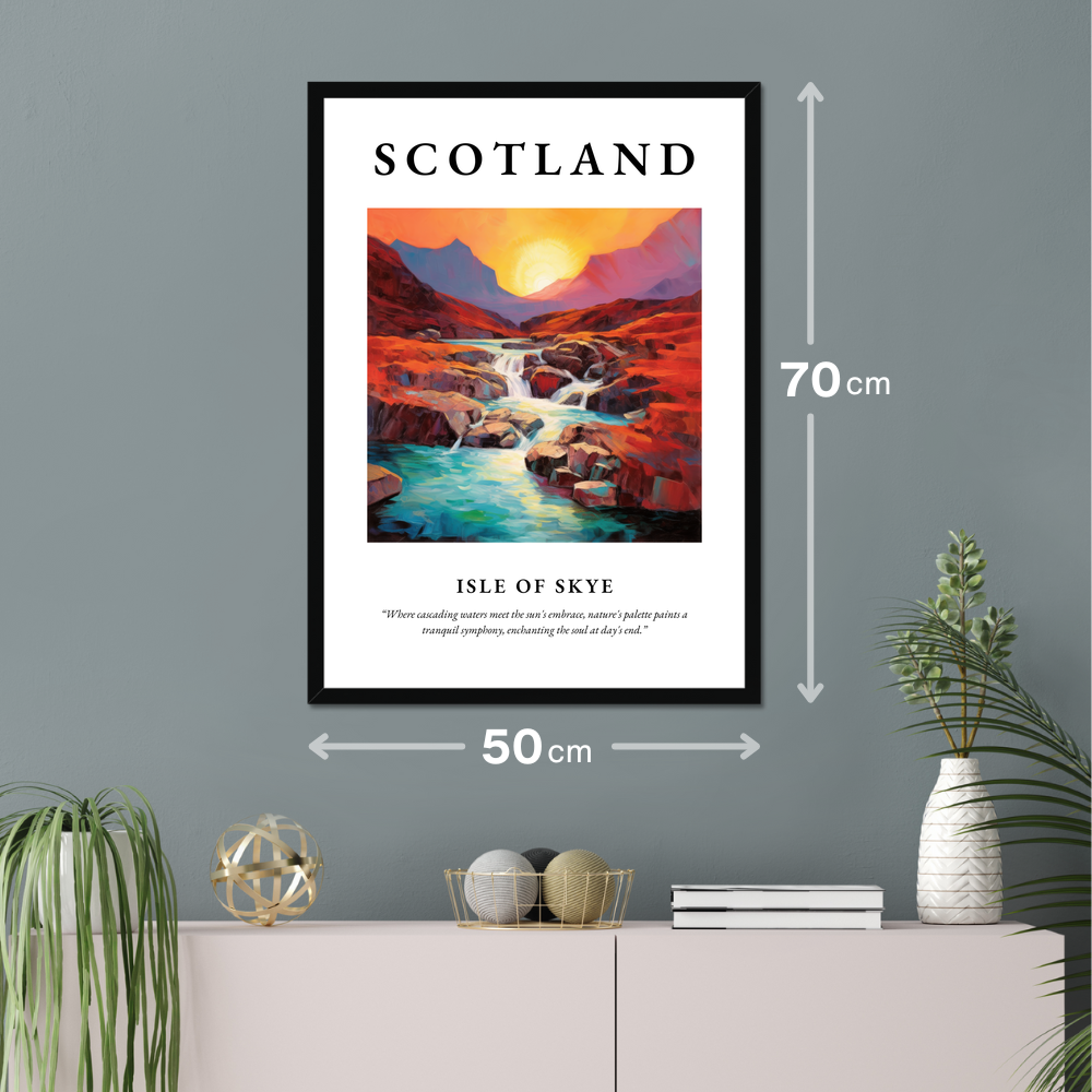 Poster of Isle of Skye hanging on a wall