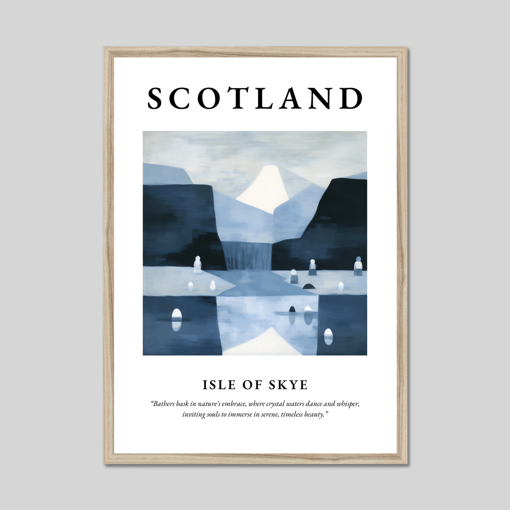 Poster in a natural frame with the word Scotland