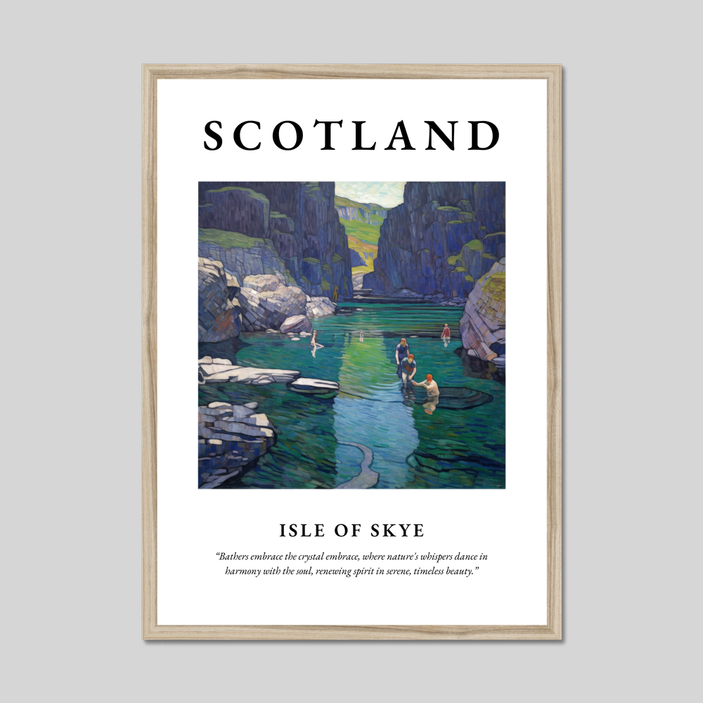 Poster in a natural frame with the word Scotland