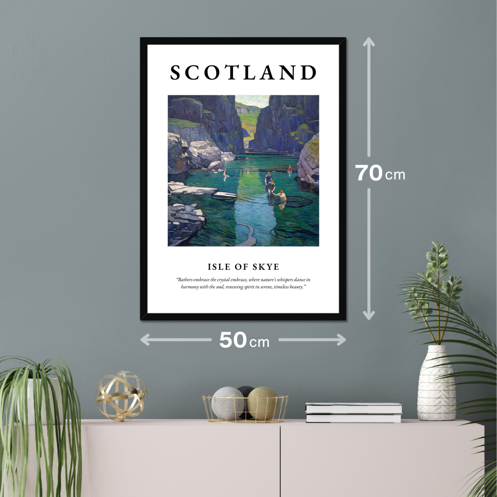 Poster of Isle of Skye hanging on a wall