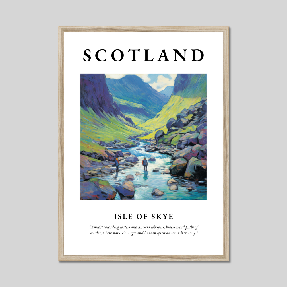 Poster in a natural frame with the word Scotland