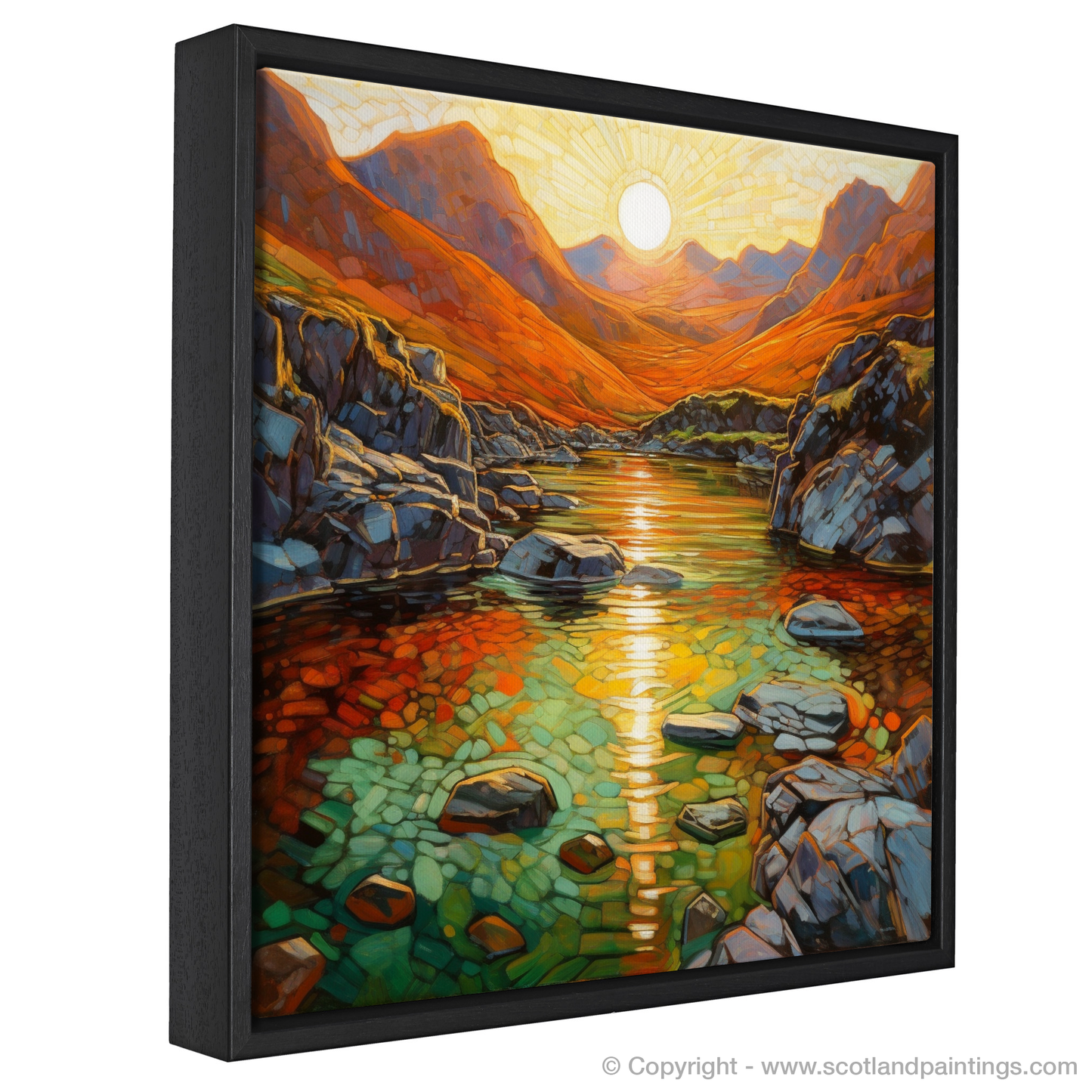 Golden Hour at the Fairy Pools: A Modern Impressionist Tribute to Skye's Majestic Beauty
