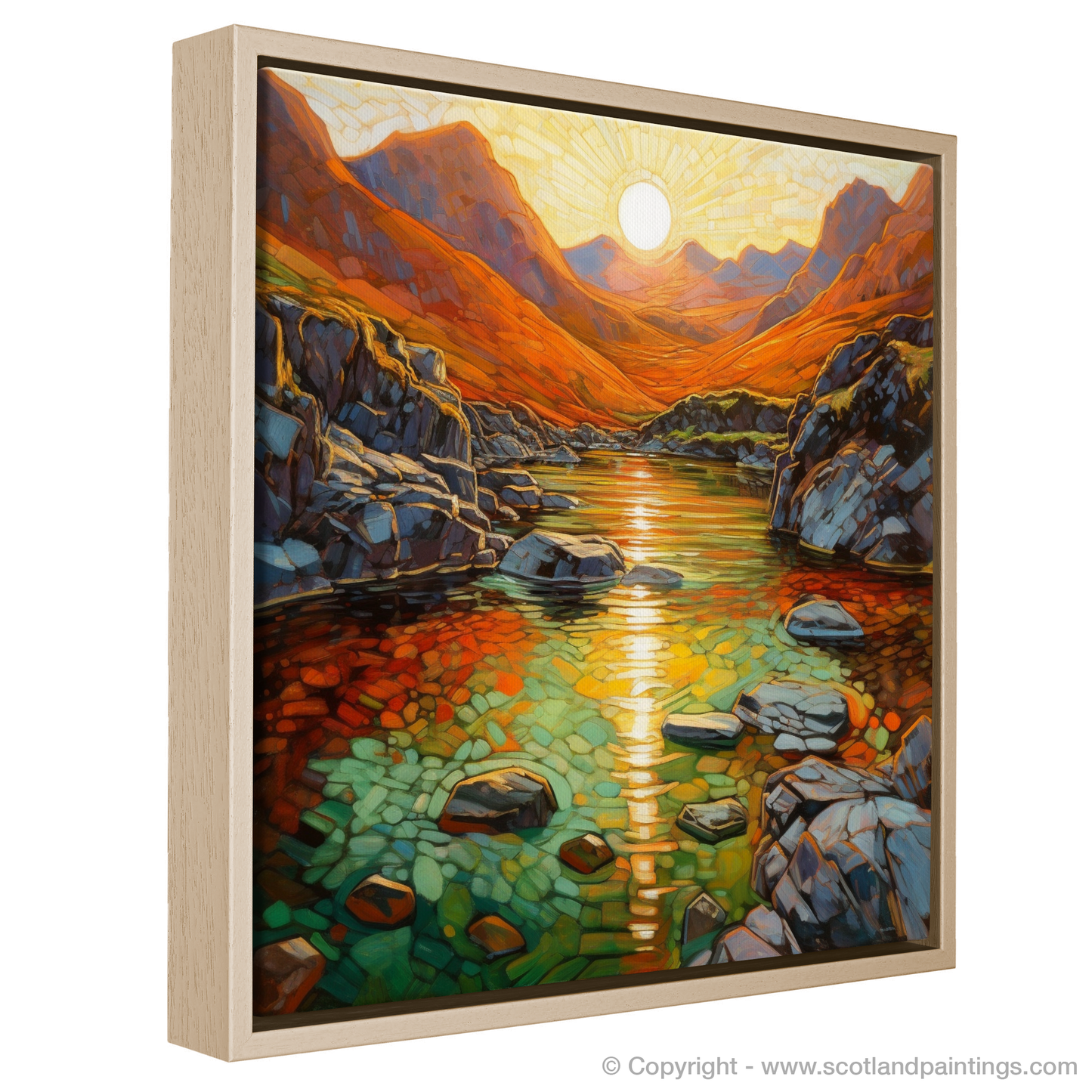 Golden Hour at the Fairy Pools: A Modern Impressionist Tribute to Skye's Majestic Beauty