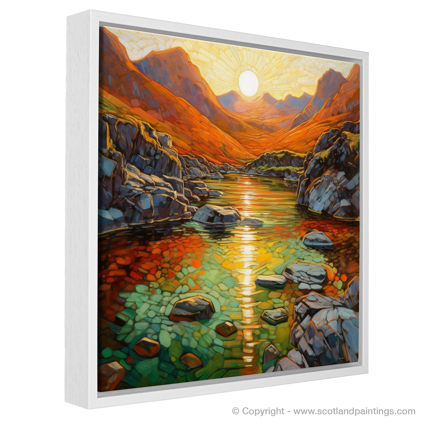 Golden Hour at the Fairy Pools: A Modern Impressionist Tribute to Skye's Majestic Beauty