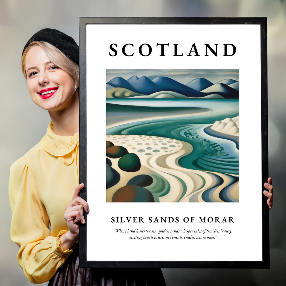 Person holding a poster of Silver Sands of Morar