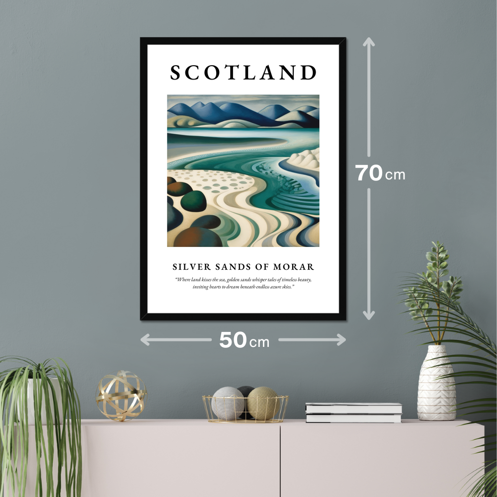 Poster of Silver Sands of Morar hanging on a wall