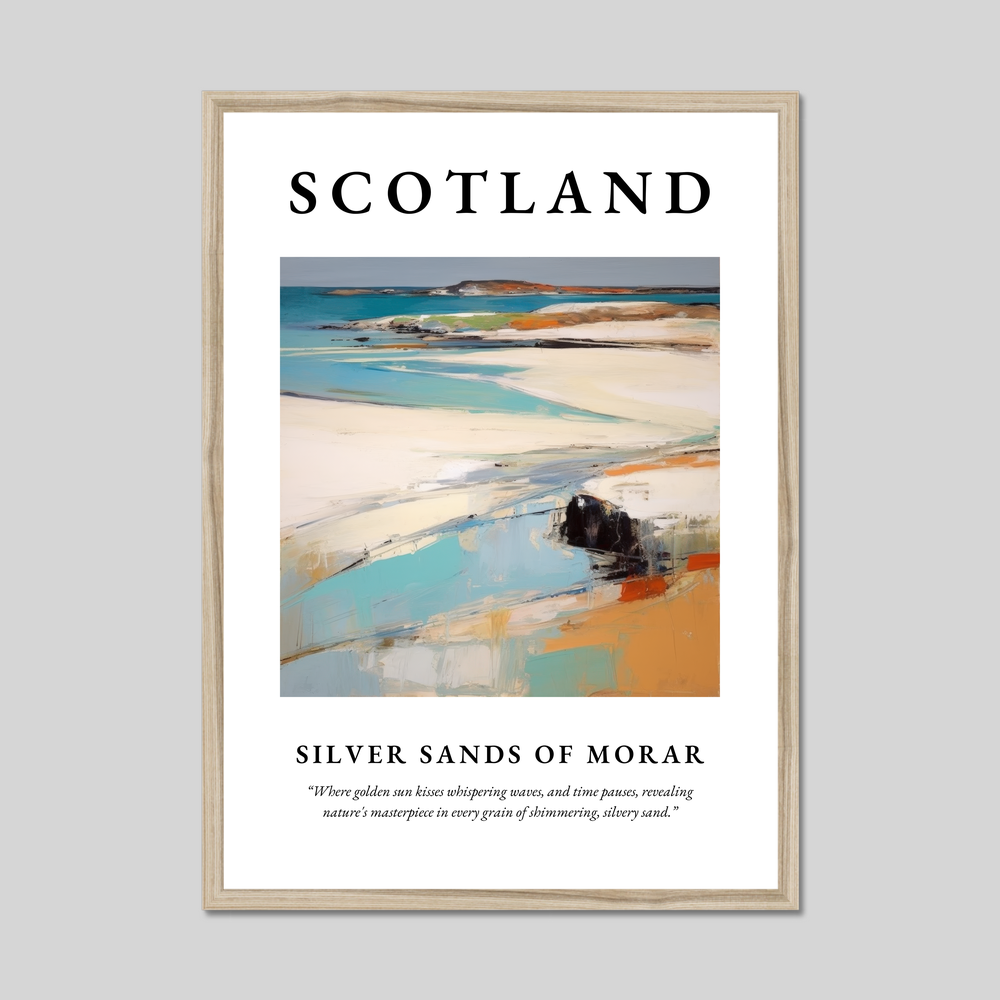 Poster in a natural frame with the word Scotland