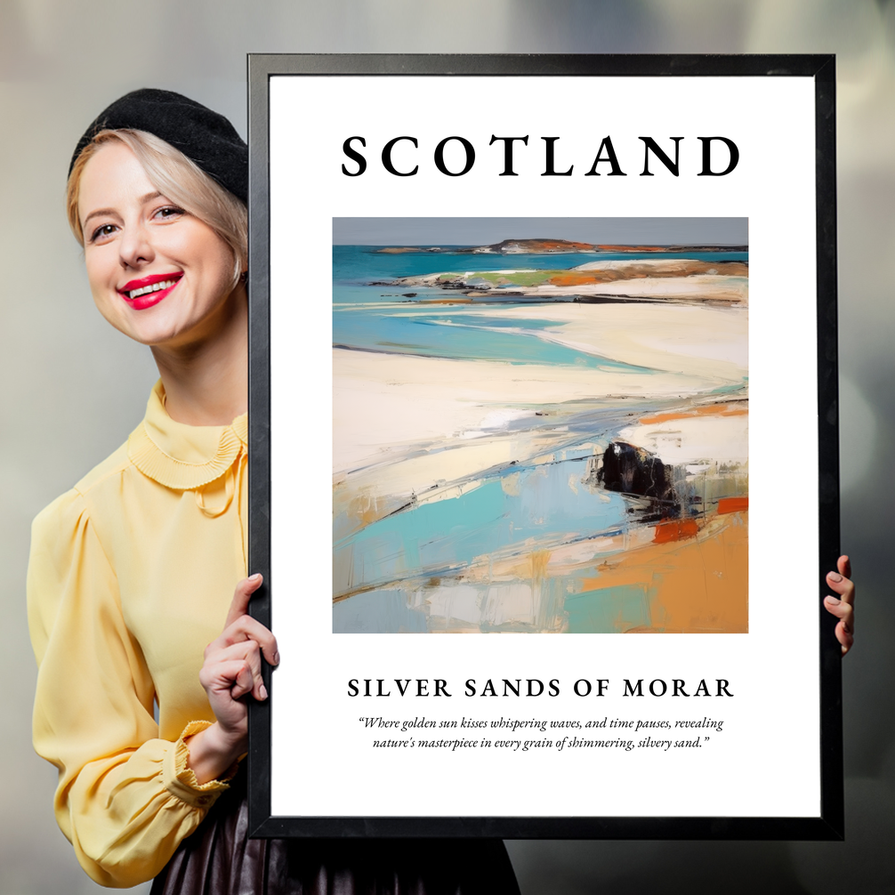 Person holding a poster of Silver Sands of Morar