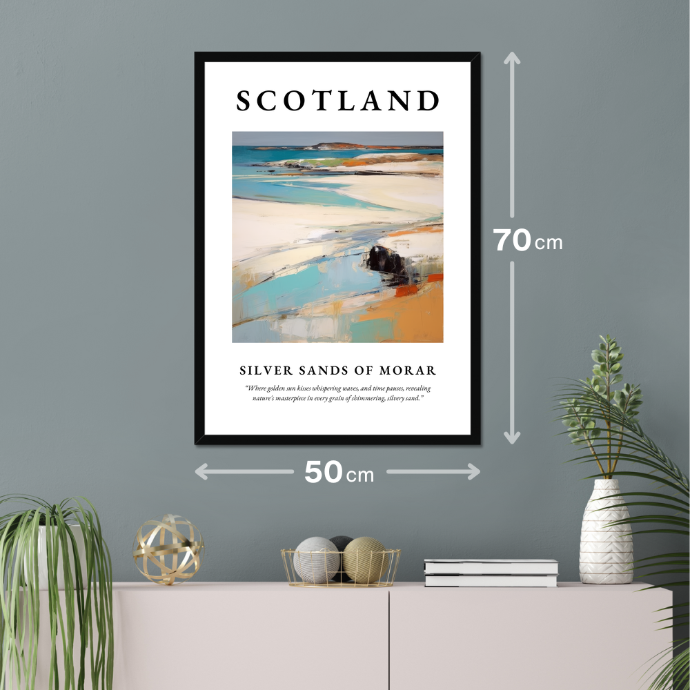 Poster of Silver Sands of Morar hanging on a wall