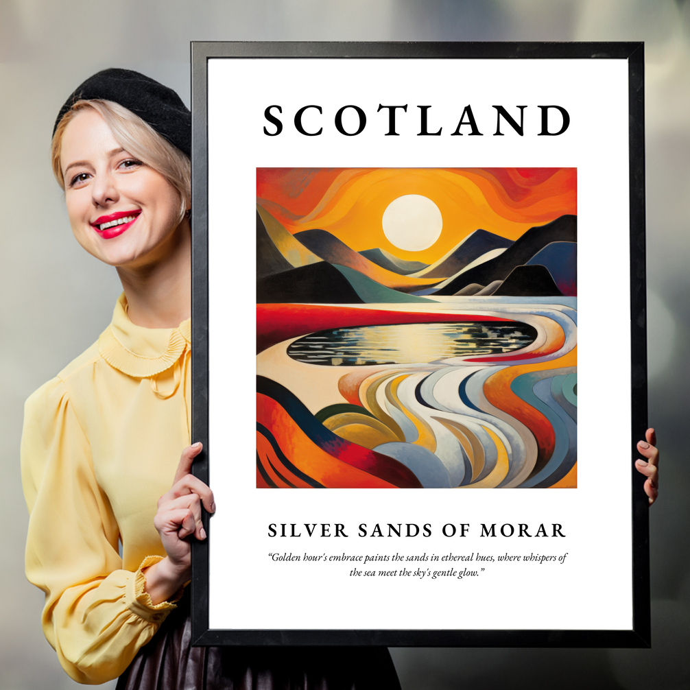 Person holding a poster of Silver Sands of Morar