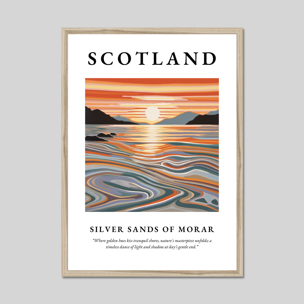 Poster in a natural frame with the word Scotland