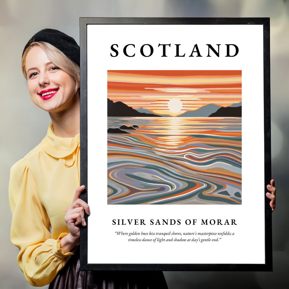 Person holding a poster of Silver Sands of Morar