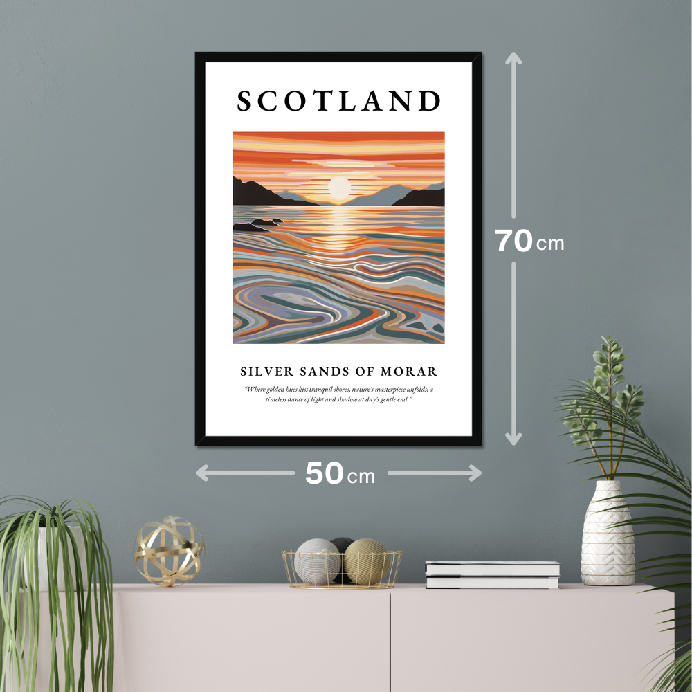 Poster of Silver Sands of Morar hanging on a wall