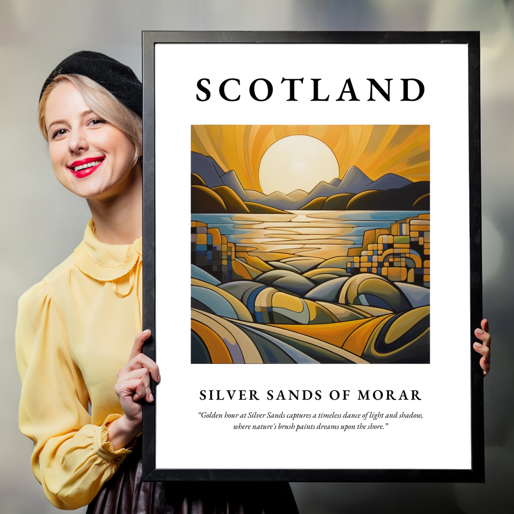 Person holding a poster of Silver Sands of Morar