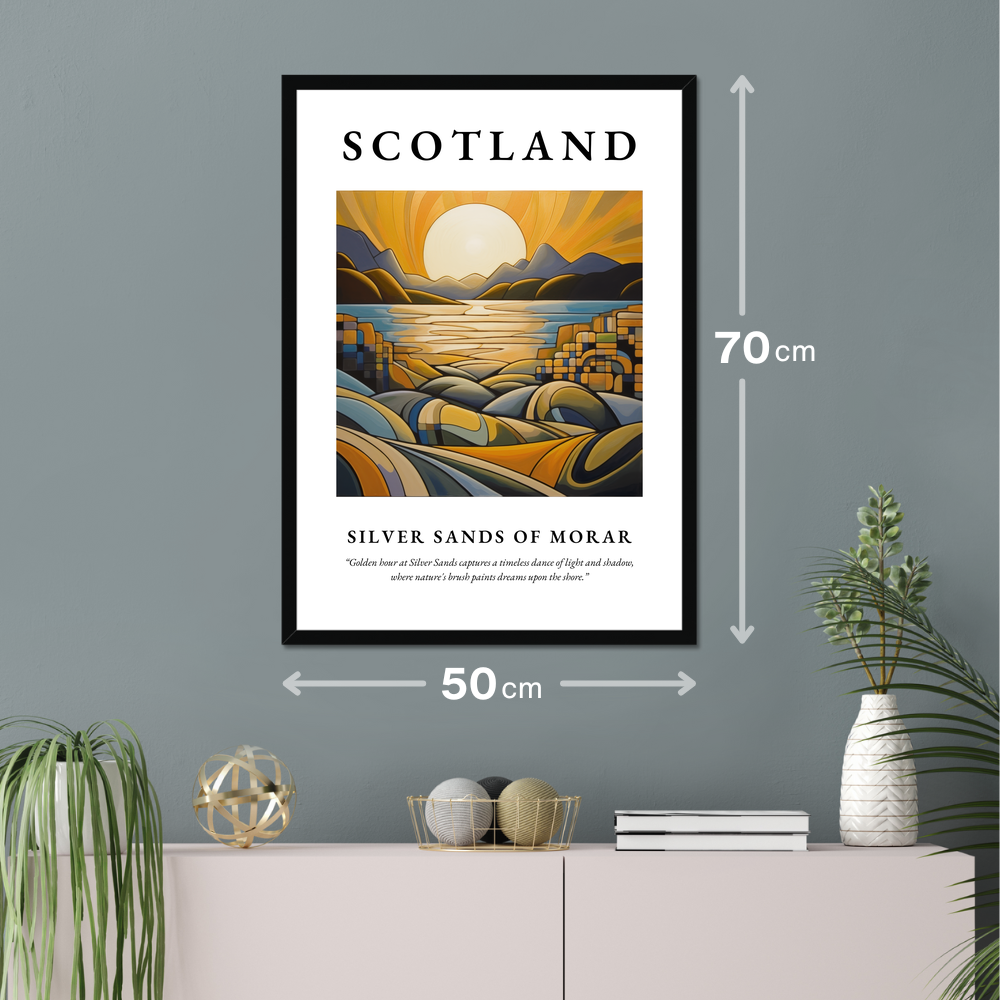 Poster of Silver Sands of Morar hanging on a wall