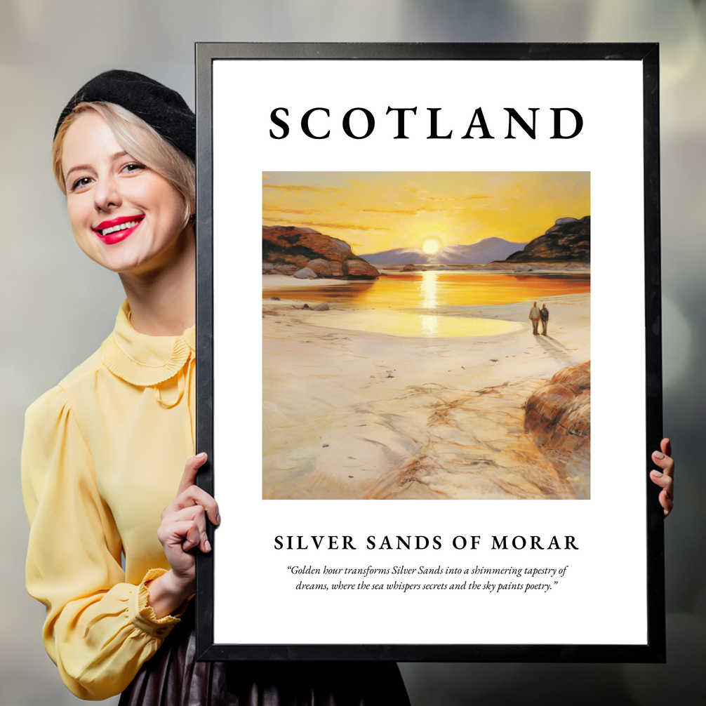 Person holding a poster of Silver Sands of Morar