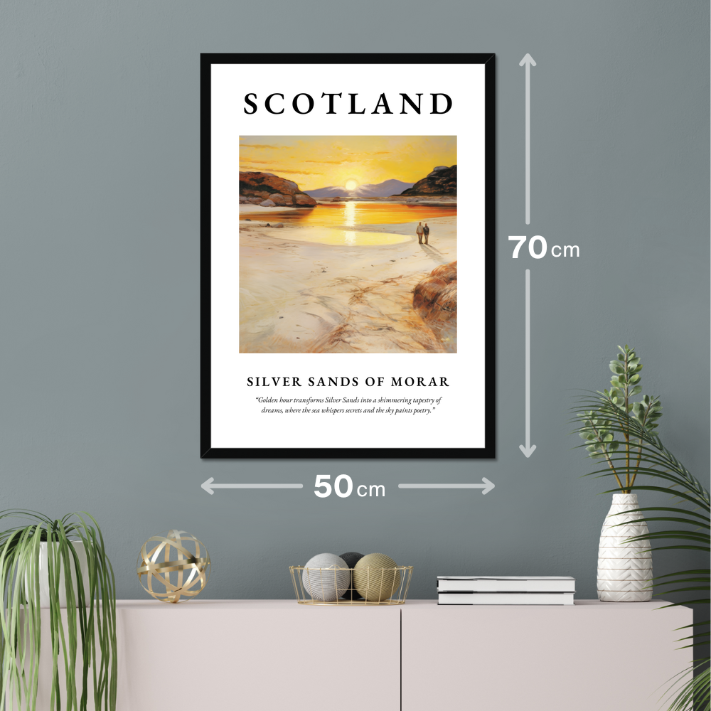 Poster of Silver Sands of Morar hanging on a wall