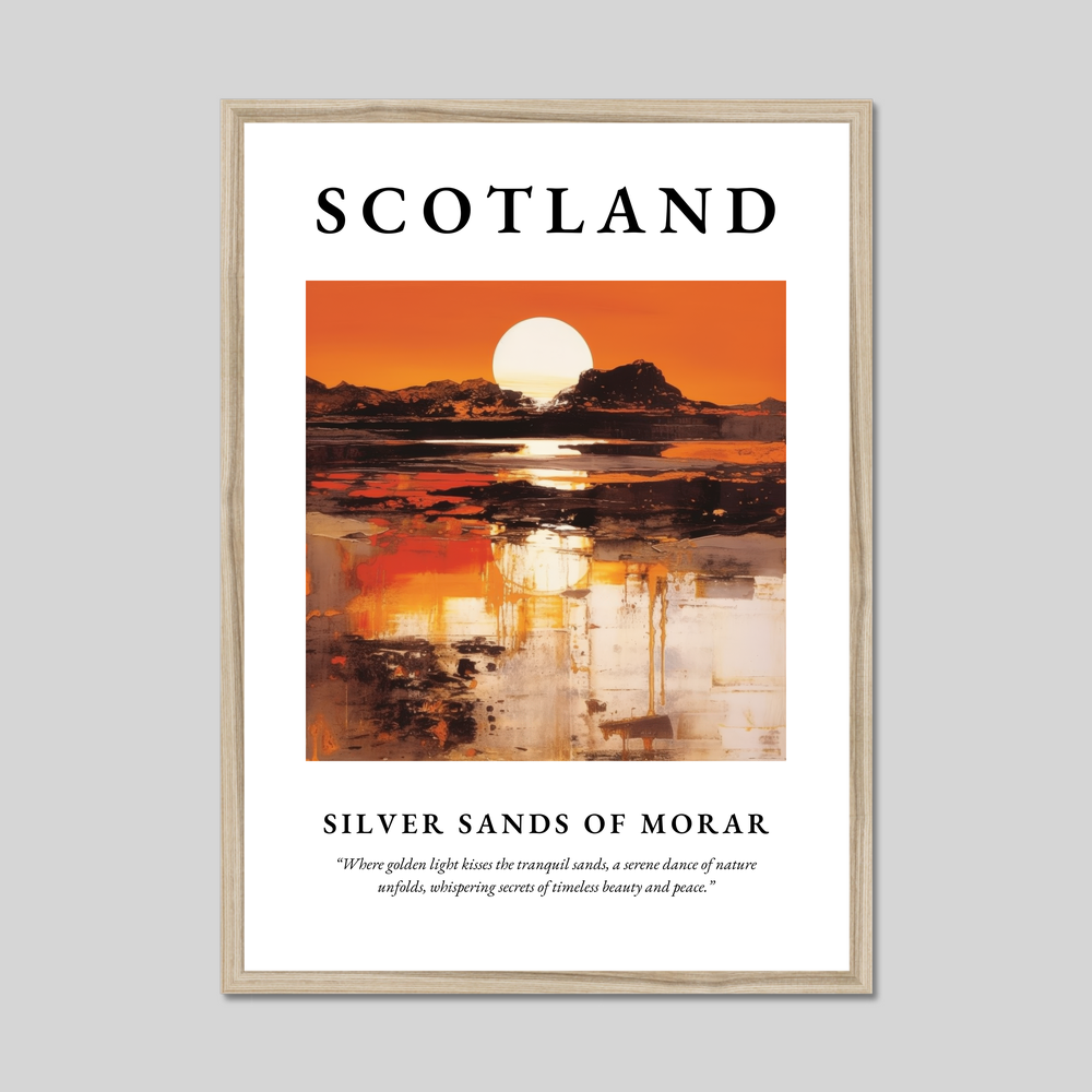 Poster in a natural frame with the word Scotland